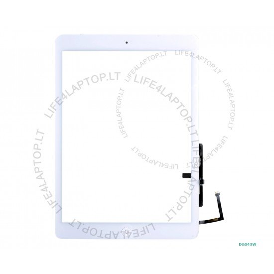 Apple iPad Air A1474 A1475 A1476 lietimui jautrus stikliukas baltas Apple iPad Air A1474 A1475 A1476 lietimui jautrus stikliukas baltas