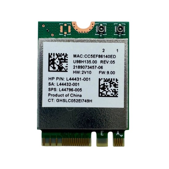 Belaidžio ryšio adapteris HP WLAN RT 11AC 2X2 +BT5 M.2 2230 AW-CB375NF Realtek RTL8822CE L44796-005 L44432-001 L44431-001 Belaidžio ryšio adapteris HP WLAN RT 11AC 2X2 +BT5 M.2 2230 AW-CB375NF Realtek RTL8822CE L44796-005 L44432-001 L44431-001