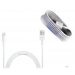 Kabelis Apple iPhone to USB baltas