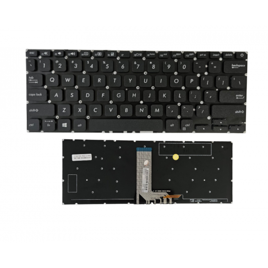 Klaviatūra Asus X409 A412 X412 R423 R424 US su apšvietimu Klaviatūra Asus X409 A412 X412 R423 R424 US su apšvietimu