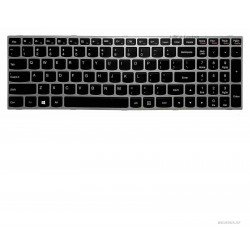 Klaviatūra Lenovo B50-30 B50-70 E50-80 E41-80 G50-30 US su sidabriniu rėmeliu