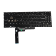 Klaviatūra MSI Pulse 15 B13VGK Pulse 15 B13VFK MS-1585 US su baltu apšvietimu