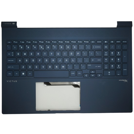 Klaviatūra HP Victus 16-S 16-R N76911-B31 N81553-B31 US su korpusu ir apšvietimu Klaviatūra HP Victus 16-S 16-R N76911-B31 N81553-B31 US su korpusu ir apšvietimu