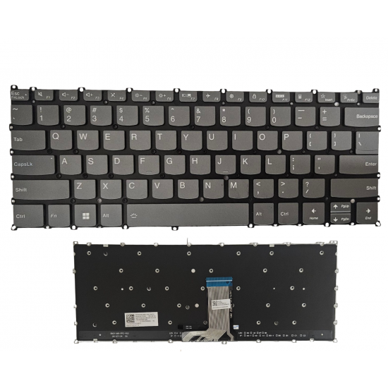 Klaviatūra Lenovo Yoga 7 14IRL8 7 14ARP8 7 14AHP9 7 14IML9 2023 US pilka su apšvietimu Klaviatūra Lenovo Yoga 7 14IRL8 7 14ARP8 7 14AHP9 7 14IML9 2023 US pilka su apšvietimu