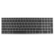 Klaviatūra HP Elitebook 850 G5 755 G5 US su sidabriniu rėmeliu ir apšvietimu