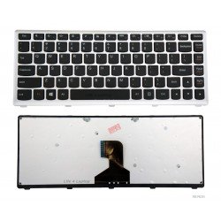 Klaviatūra Lenovo Z400 Z410 P400 US su sidabriniu rėmeliu Klaviatūra Lenovo Z400 Z410 P400 US su sidabriniu rėmeliu