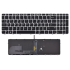 Klaviatūra HP Elitebook 850 G3 850 G4 755 G3 755 G4 US su sidabriniu rėmeliu ir apšvietimu