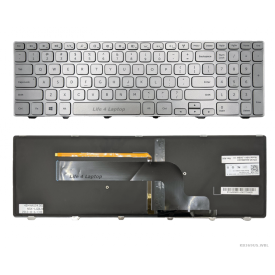 Klaviatūra Dell Inspiron 7537 US sidarbinė su apšvietimu