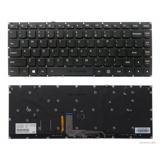 Klaviatūra Lenovo Yoga 900-13ISK US su apšvietimu