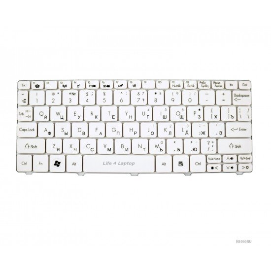 Klaviatūra Acer Aspire one D257 D255 532H 521 D260 RU balta