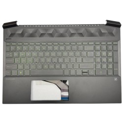 Klaviatūra HP Pavilion Gaming 15-EC L72597-031 UK su korpusu ir žaliu apšvietimu
