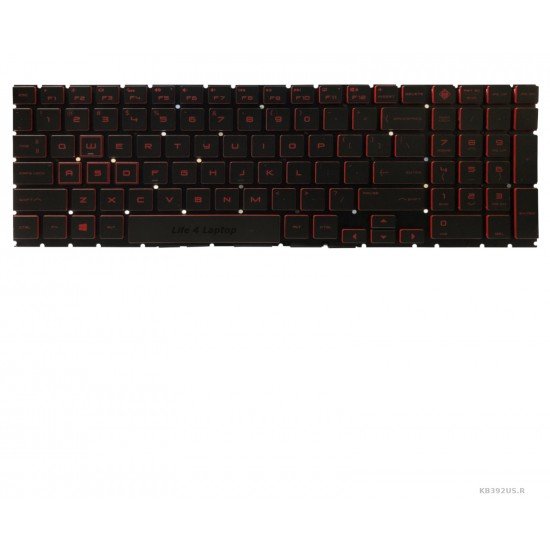 Klaviatūra HP Omen 15-DC 15-DH US su raudonu apšvietimu