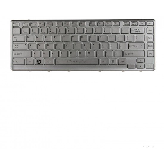 Klaviatūra Toshiba T230 US sidabrinė