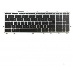 Klaviatūra HP Envy 15-J 17-J UK su sidabriniu rėmeliu su apšvietimu Klaviatūra HP Envy 15-J 17-J UK su sidabriniu rėmeliu su apšvietimu
