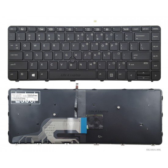 Klaviatūra HP Probook 430 G3 440 G3 445 G3 US su apšvietimu