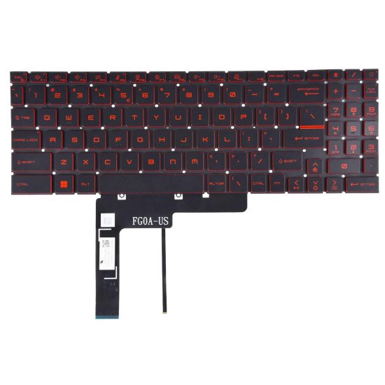 Klaviatūra MSI GL76 GL66 GF76 GF66 US su raudonu apšvietimu
