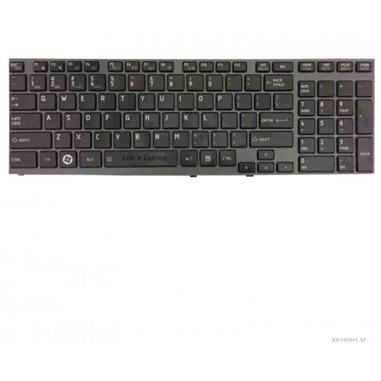 Klaviatūra Toshiba Satellite P750 P755 P770 P775 US su sidabriniu rėmeliu