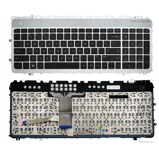 Klaviatūra HP Envy 17-3000 US su sidabriniu rėmeliu