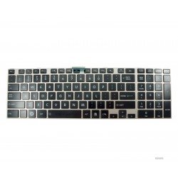 Klaviatūra Toshiba Satellite C850 C855 C870 L850 P850 US sidabriniu rėmeliu Klaviatūra Toshiba Satellite C850 C855 C870 L850 P850 US sidabriniu rėmeliu