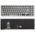 Klaviatūra Asus X1502VA X1502ZA X1603ZA M1503Q M1503Z X1605V M1502I M1603Q US sidabrinė su apšvietimu