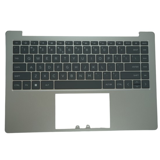 Klaviatūra HP Notebook 14-em 14z-em N35870-B31 N38397-B31 US su korpusu ir apšvietimu
