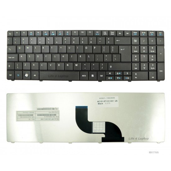 Klaviatūra Acer Aspire E1-521 E1-531 E1-571 US