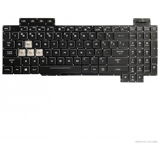 Klaviatūra Asus FX504 FX505 US su spalvotu apšvietimu
