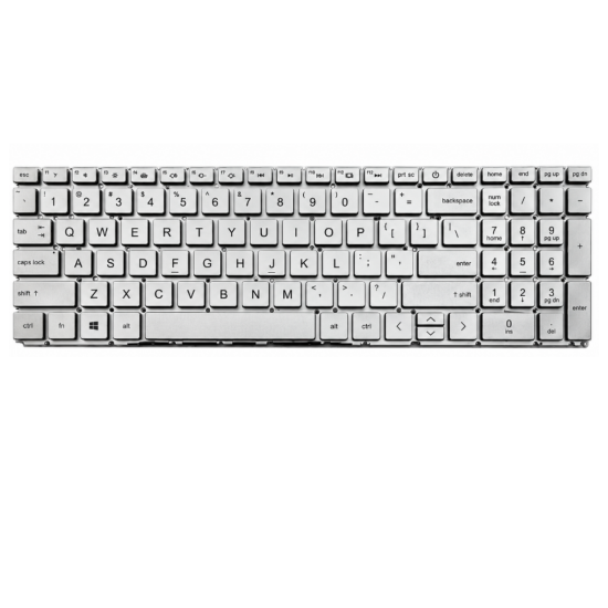 Klaviatūra HP Pavilion 15-EH 15-EG sidabrinė su apšvietimu