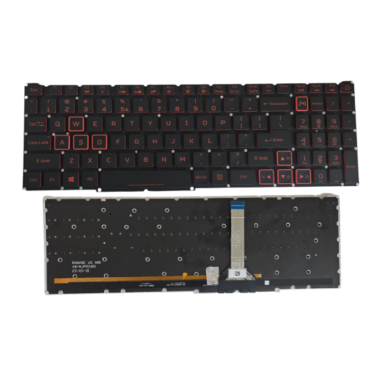 Klaviatūra Acer Nitro AN515-45 AN515-56 AN515-57 US su raudonu apšvietimu