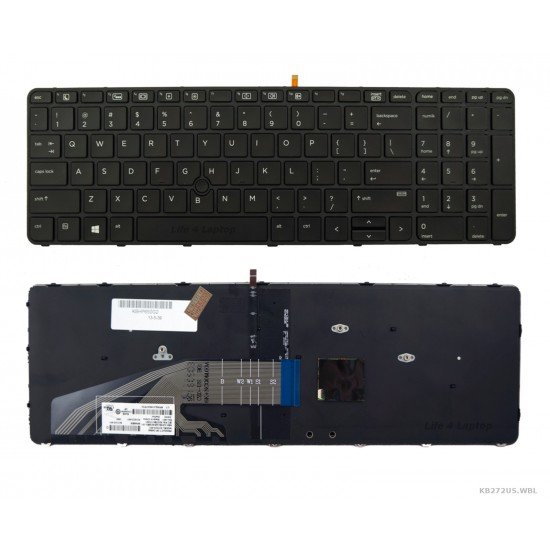 Klaviatūra HP Probook 650 G2 655 G2 US su apšvietimu