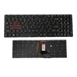 Klaviatūra Acer Aspire VX5-591 VX5-793 G3-571 US su baltu apšvietimu Klaviatūra Acer Aspire VX5-591 VX5-793 G3-571 US su baltu apšvietimu