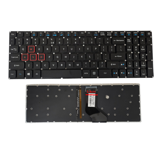 Klaviatūra Acer Aspire VX5-591 VX5-793 G3-571 US su baltu apšvietimu