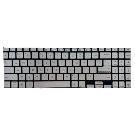 Klaviatūra Asus K3605ZV K3605VC K3504 M3504 S3504 E1504 M3605 US sidabrinė su apšvietimu Klaviatūra Asus K3605ZV K3605VC K3504 M3504 S3504 E1504 M3605 US sidabrinė su apšvietimu