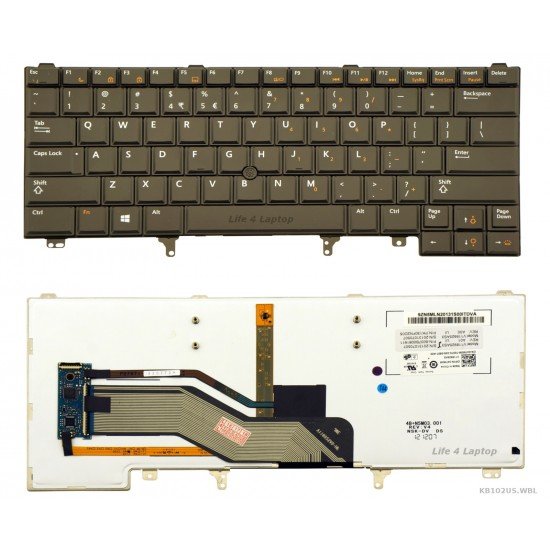 Klaviatūra Dell Latitude E5420 E5430 E6230 E6330 US su apšvietimu