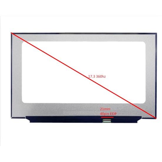 Nešiojamo kompiuterio ekranas 17.3 Full HD IPS 1920x1080 360hz 40pin edp 21mm jungtis Nešiojamo kompiuterio ekranas 17.3 Full HD IPS 1920x1080 360hz 40pin edp 21mm jungtis