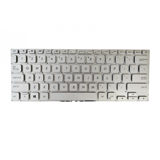 Klaviatūra Asus X409 A412 X412 R423 R424 US sidabrinė su apšvietimu Klaviatūra Asus X409 A412 X412 R423 R424 US sidabrinė su apšvietimu