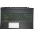 Klaviatūra HP Gaming 15-DK 15T-DK L57593-031 L58826-031 UK su korpusu ir žaliu apšvietimu