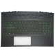 Klaviatūra HP Gaming 15-DK 15T-DK L57593-031 L58826-031 UK su korpusu ir žaliu apšvietimu Klaviatūra HP Gaming 15-DK 15T-DK L57593-031 L58826-031 UK su korpusu ir žaliu apšvietimu