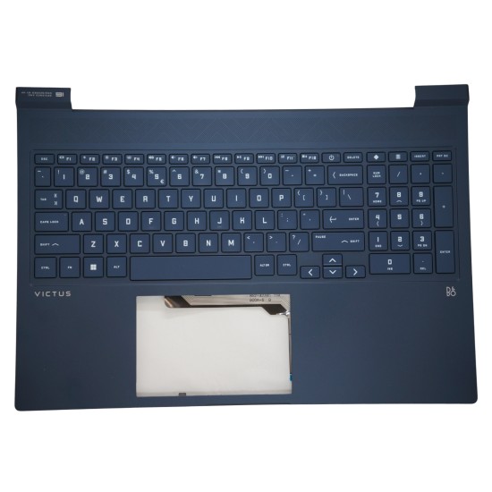 Klaviatūra HP Victus 16-R 16-S 16-S1 N42468-B31 su korpusu ir apšvietimu Klaviatūra HP Victus 16-R 16-S 16-S1 N42468-B31 su korpusu ir apšvietimu