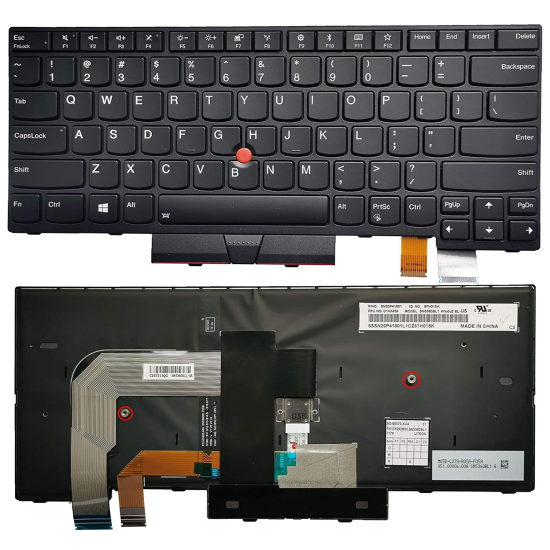 Klaviatūra Lenovo Thinkpad T470 T480 A475 US