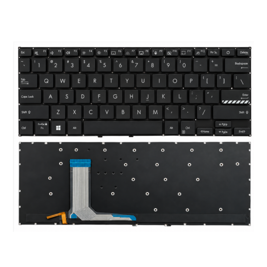 Klaviatūra Asus Vivobook X1402 X1403 M1402 A1403 X1404 US su apšvietimu Klaviatūra Asus Vivobook X1402 X1403 M1402 A1403 X1404 US su apšvietimu