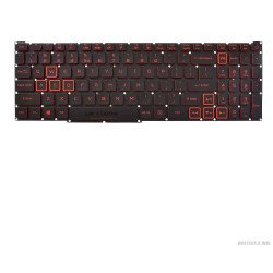 Klaviatūra Acer Nitro AN515-54 AN515-55 AN715-51 US su raudonu apšvietimu Klaviatūra Acer Nitro AN515-54 AN515-55 AN715-51 US su raudonu apšvietimu