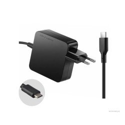 Pakrovėjas USB Type C  tinka iki 65W 20V juodas Pakrovėjas USB Type C  tinka iki 65W 20V juodas
