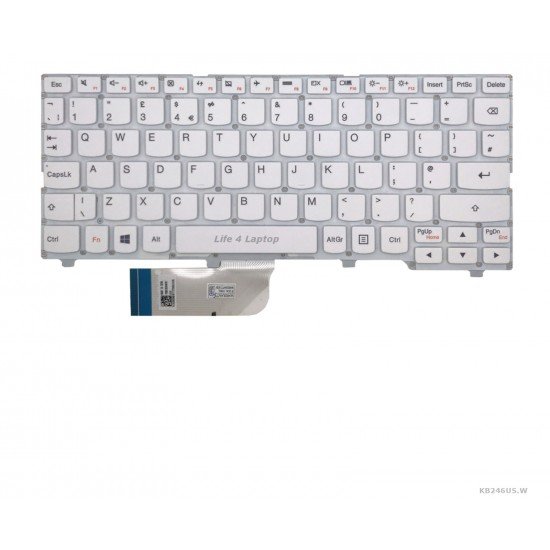 Klaviatūra Lenovo 100s-14IBY US balta