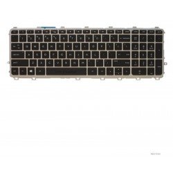 Klaviatūra HP Envy 15-J 17-J US su sidabriniu rėmeliu su apšvietimu Klaviatūra HP Envy 15-J 17-J US su sidabriniu rėmeliu su apšvietimu