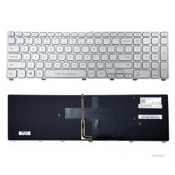 Klaviatūra Dell Inspiron 7737 7746 US sidabrinė su apšvietimu Klaviatūra Dell Inspiron 7737 7746 US sidabrinė su apšvietimu
