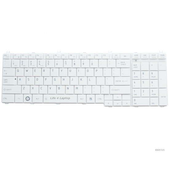 Klaviatūra Toshiba C650 C655 C670 L650 L750 US balta