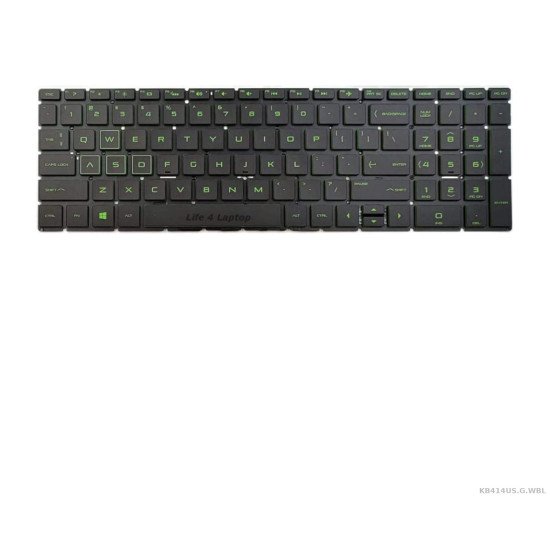 Klaviatūra HP Pavilion 15-CX 15-DS 15-DK 15-CE US su žaliu apšvietimu