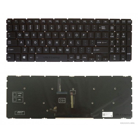 Klaviatūra Toshiba S50-B C55-C L50-B S50-C US su apšvietimu