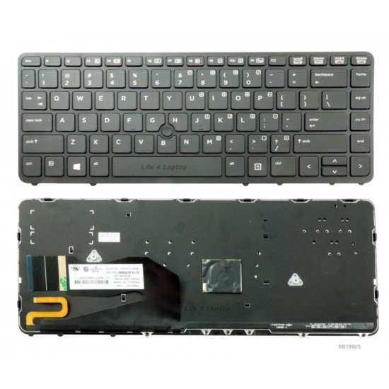 Klaviatūra HP Probook 740 G1 740 G2 750 G2 840 G1 850 G1 US su apšvietimu
